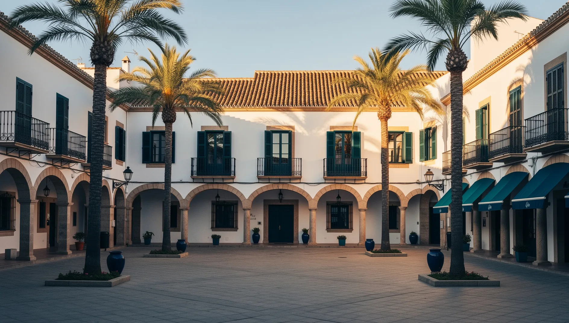Plaza del casco antiguo de Marbella con arquitectura andaluza
